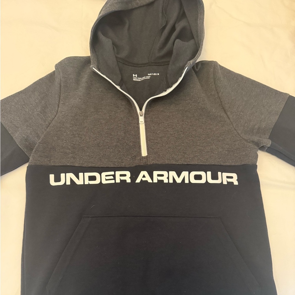 Under Armour Black and Gray Zip-Up Hoodie